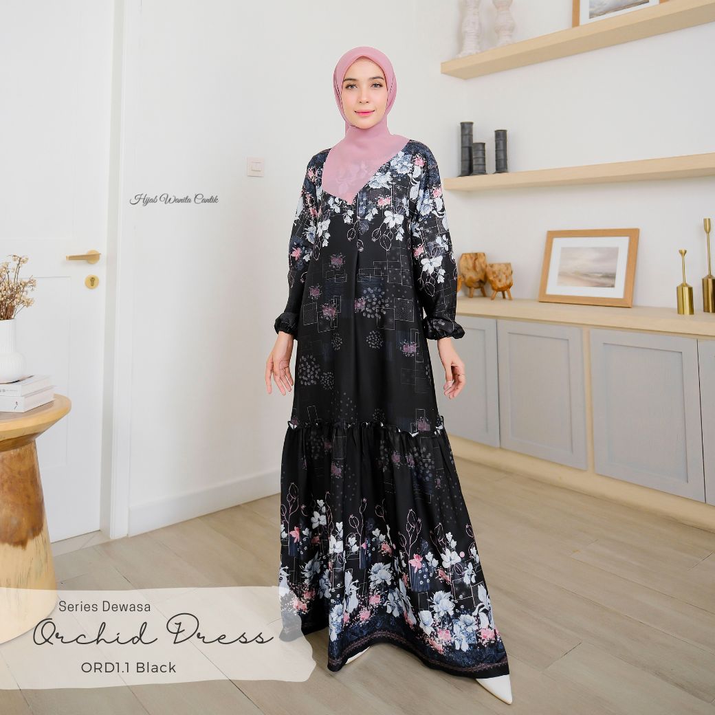 Orchid Dress - Black