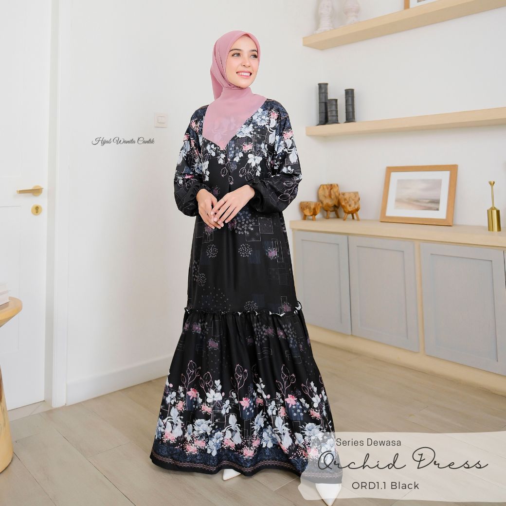 Orchid Dress - Black