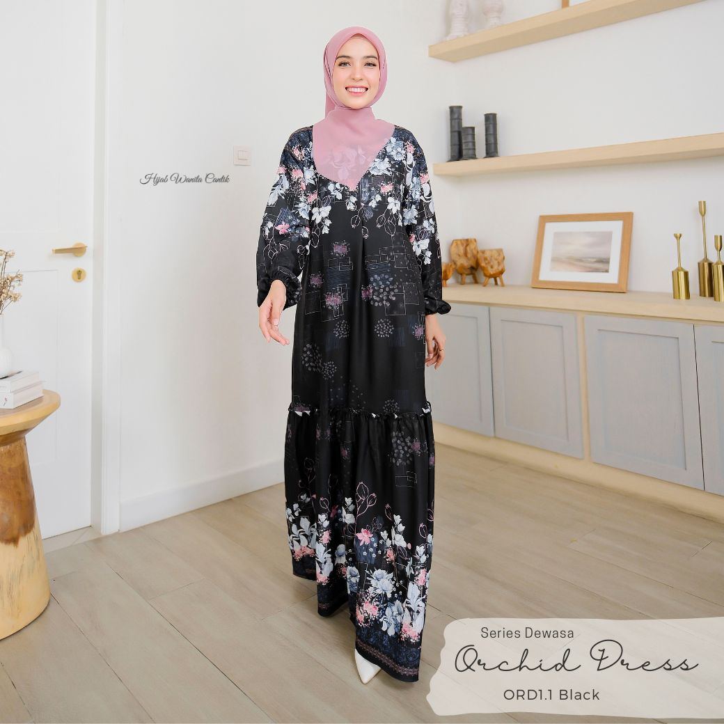 Orchid Dress - Black