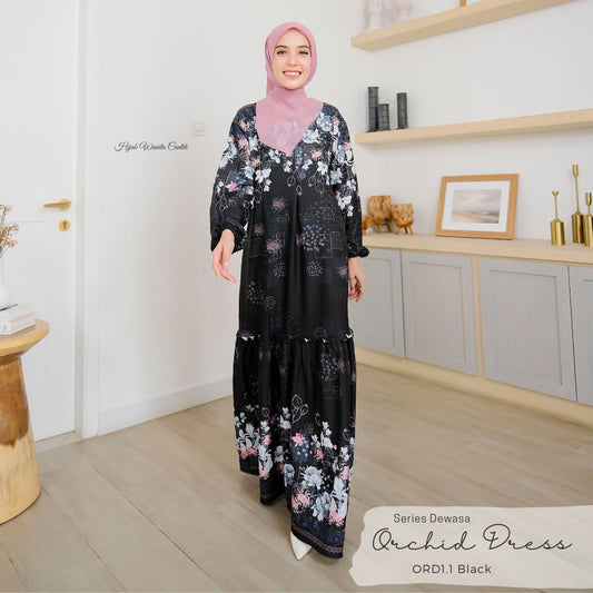 Orchid Dress - Black