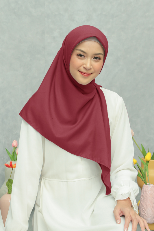Segiempat Olla Scarf - OVD2.9 Maroon