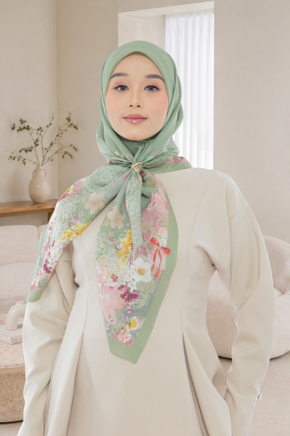 Leaf Rahma Scarf - AM31.7 AC31.7 HJ31.7 Olive