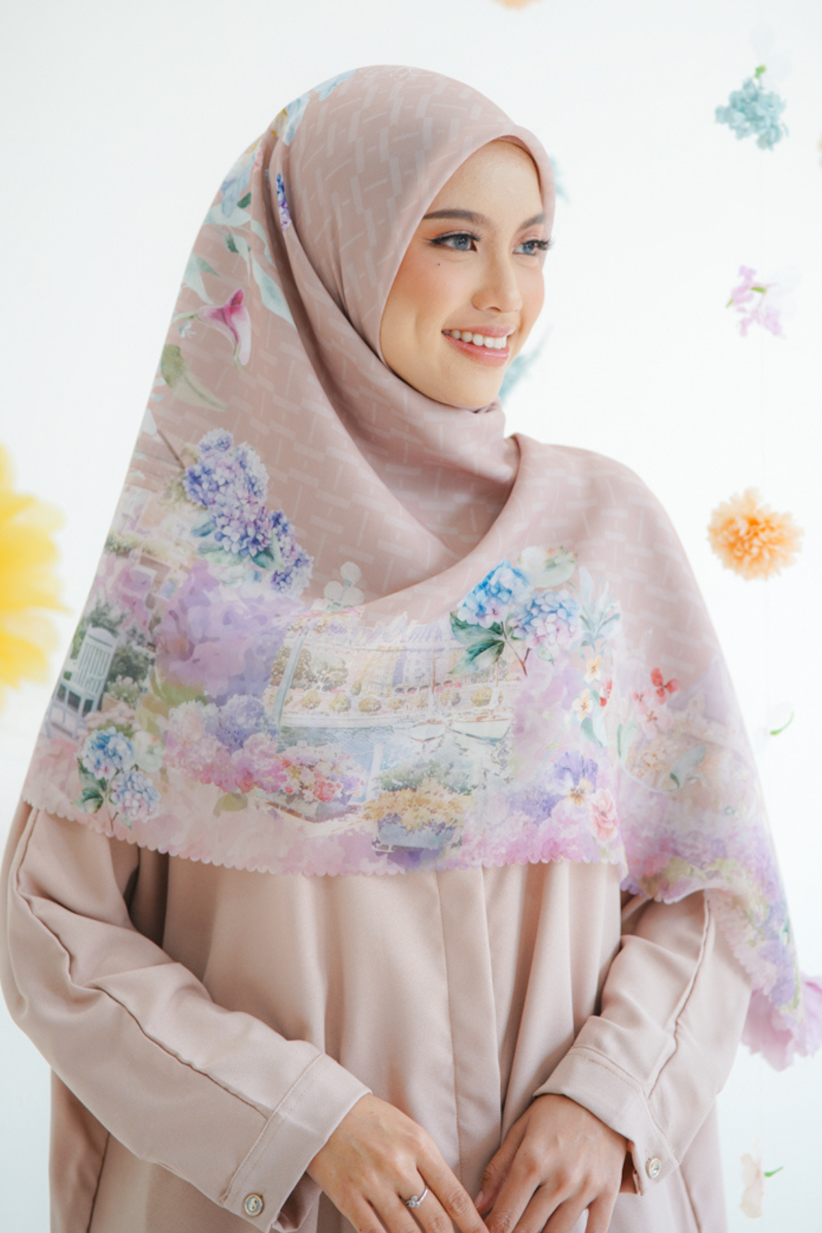 [ BUY 3 GET 1 FREE HIJAB ] Purity JUMBO - Scarf Square Premium Polycotton XL | Peach - PJ09.11