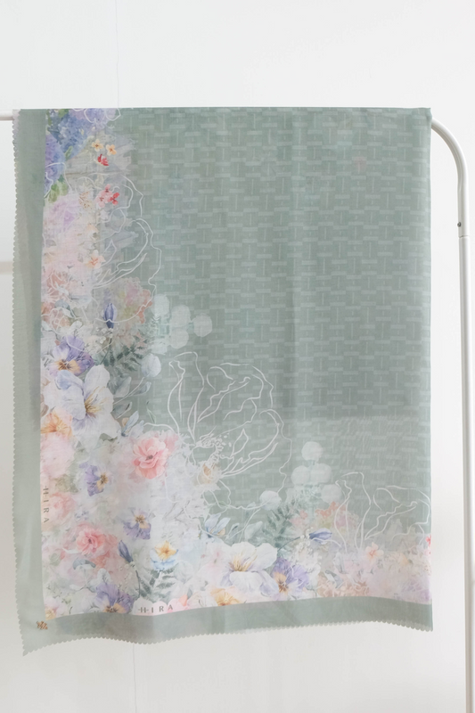 [ BUY 3 GET 1 FREE HIJAB ] Purity JUMBO - Scarf Square Premium Polycotton XL | Greeny - PJ09.4