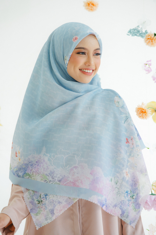 [ BUY 3 GET 1 FREE HIJAB ] Purity JUMBO - Scarf Square Premium Polycotton XL | Grey - PJ09.5