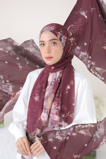Fresia - Pashmina Premium Ceruti - Maroon - PM11.21