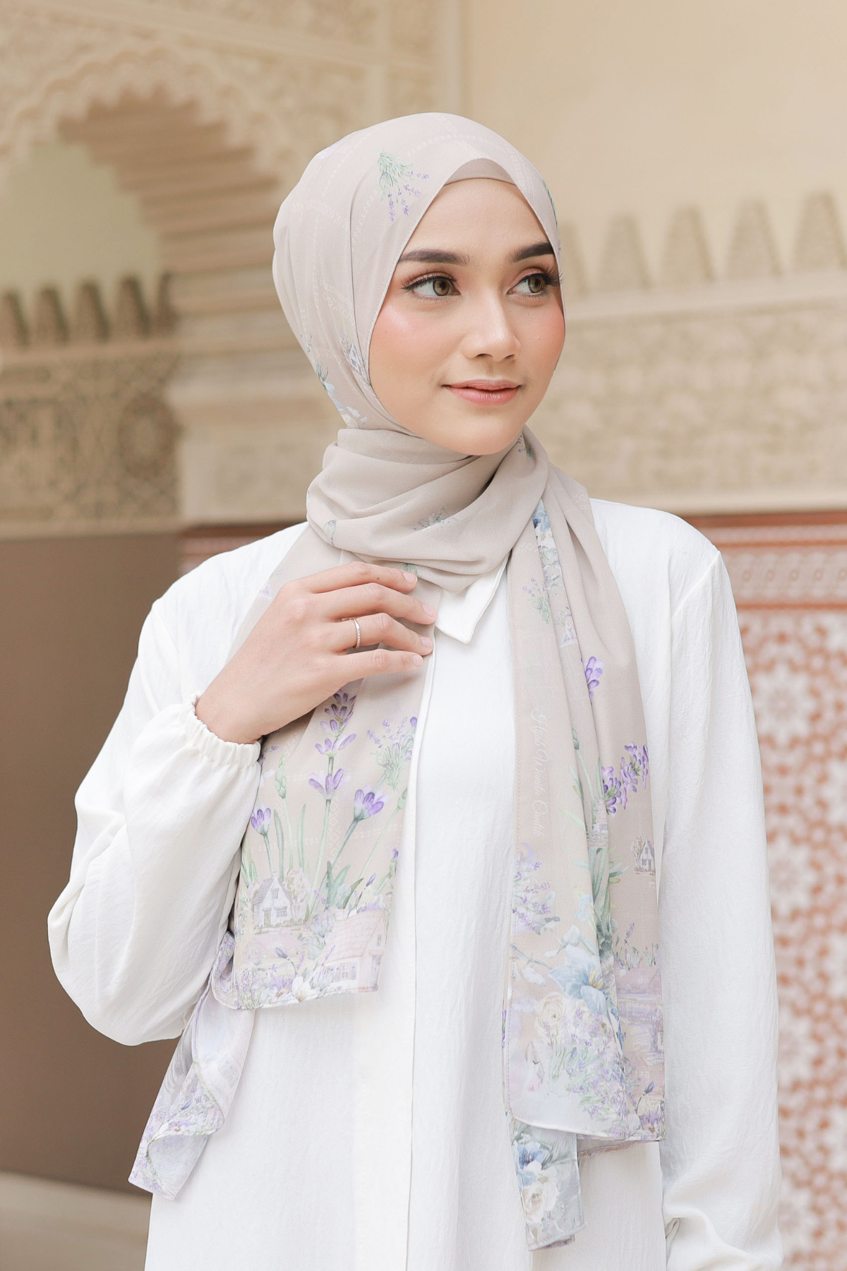 Lavender - Pashmina Premium Cerutti - Almond - PM11.74