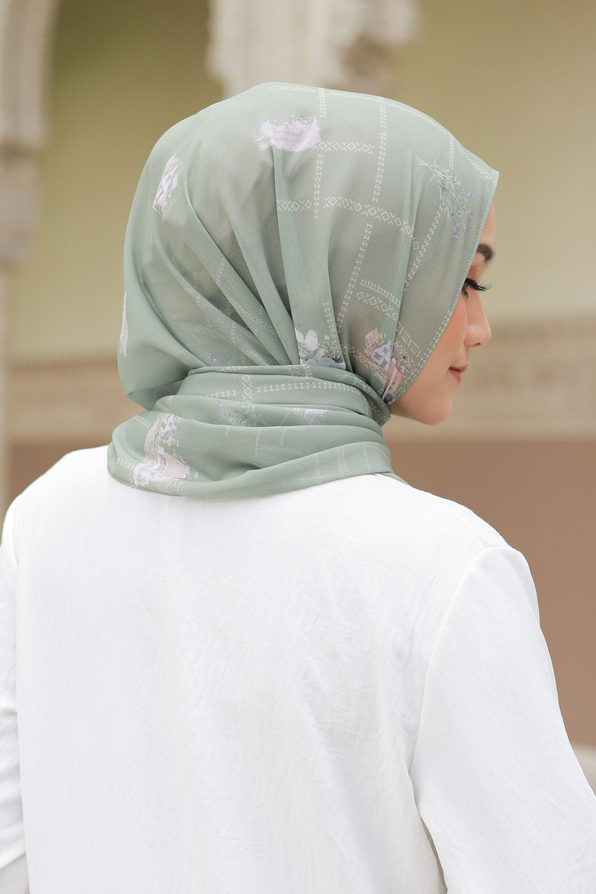 Lavender - Pashmina Premium Cerutti - Dusty Green - PM11.76