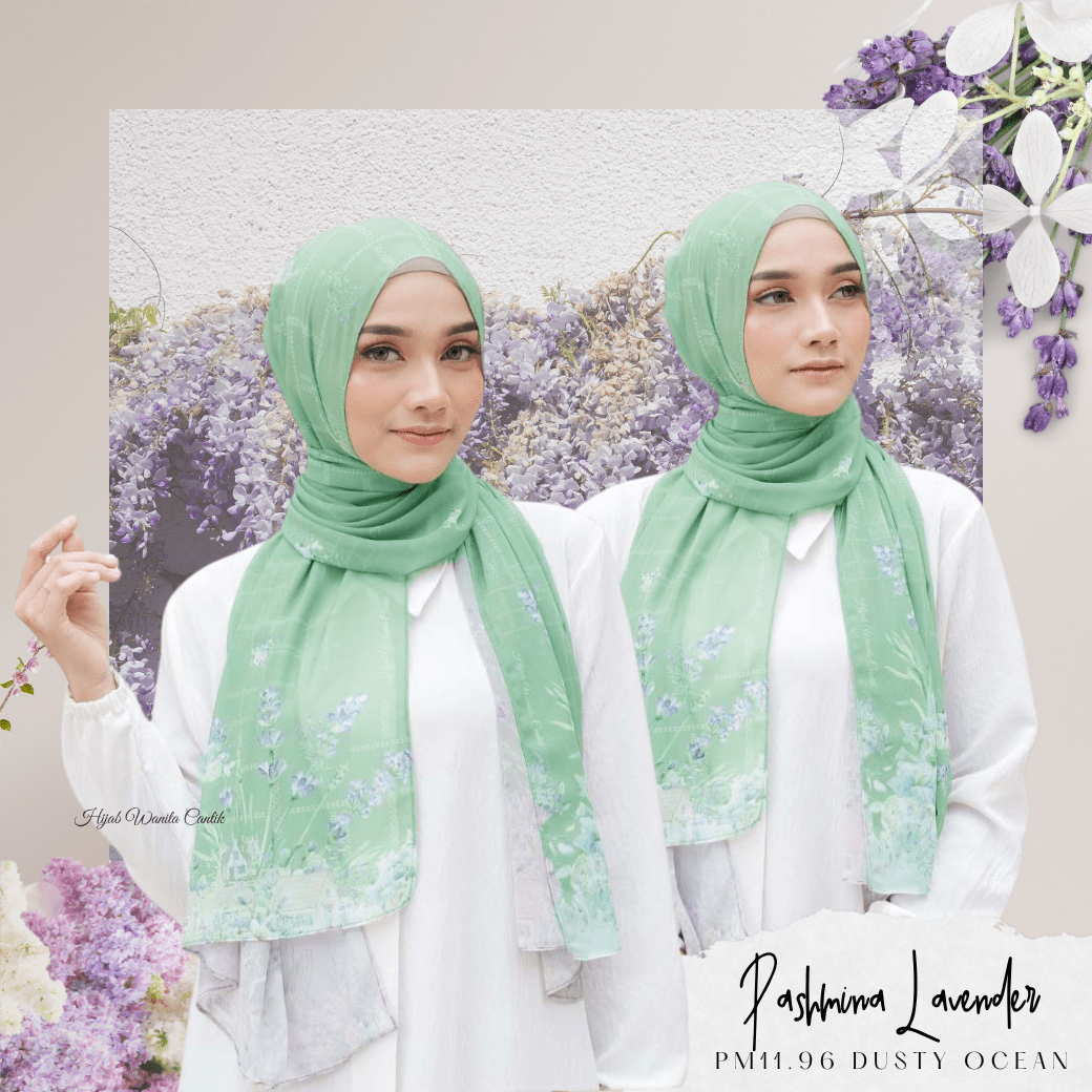 Edelweiss - Pashmina Premium Cerutti - Dusty Ocean - PM11.96