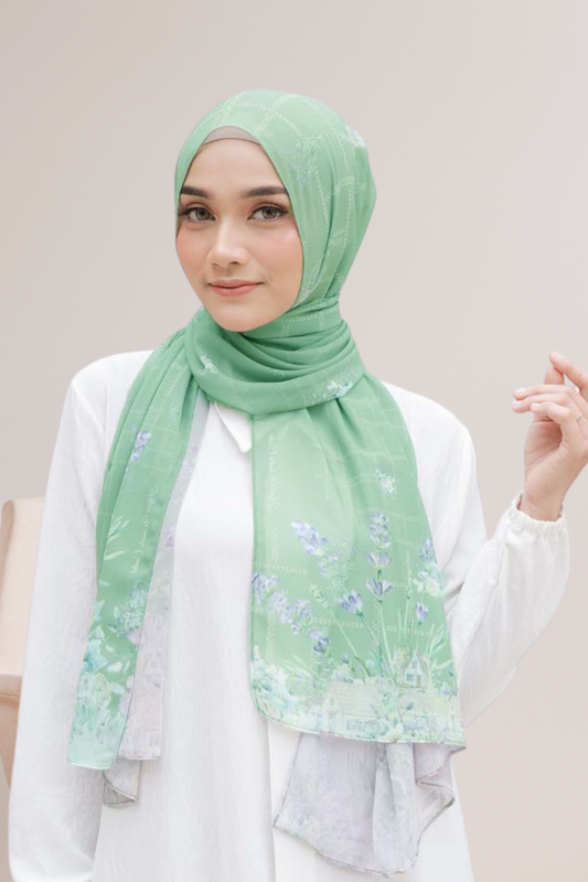Lavender - Pashmina Premium Cerutti - Dusty Ocean - PM11.96