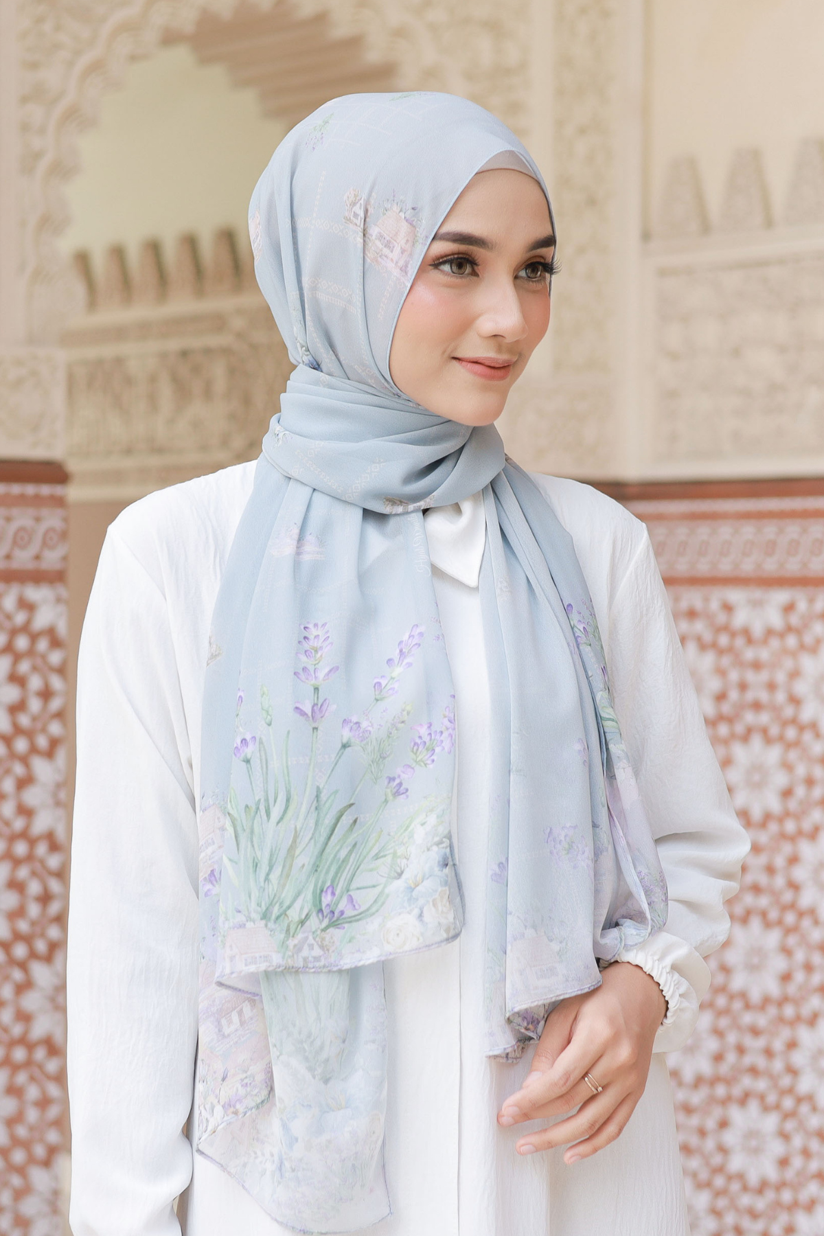 Lavender - Pashmina Premium Cerutti - Grey - PM11.77