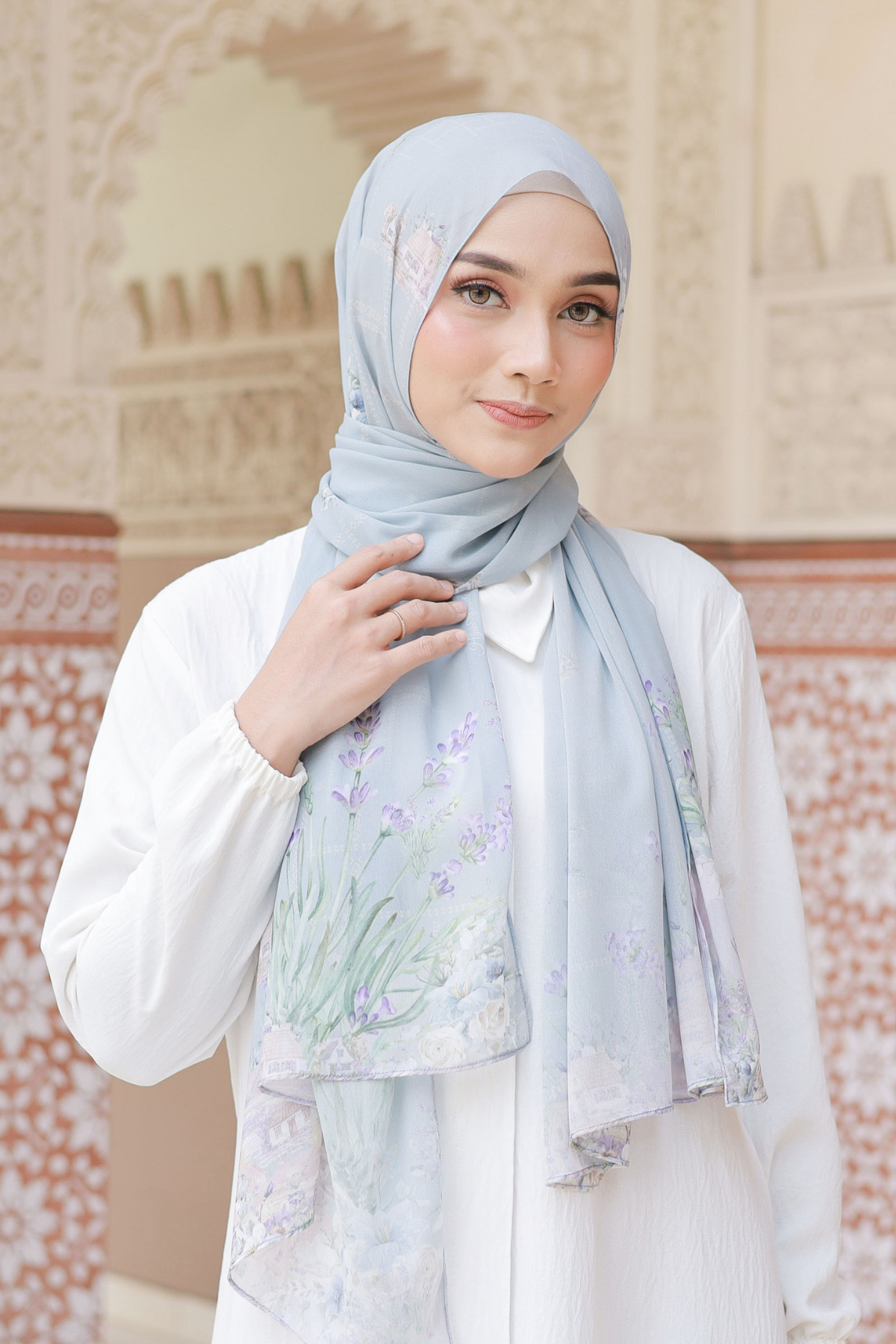 Lavender - Pashmina Premium Cerutti - Grey - PM11.77