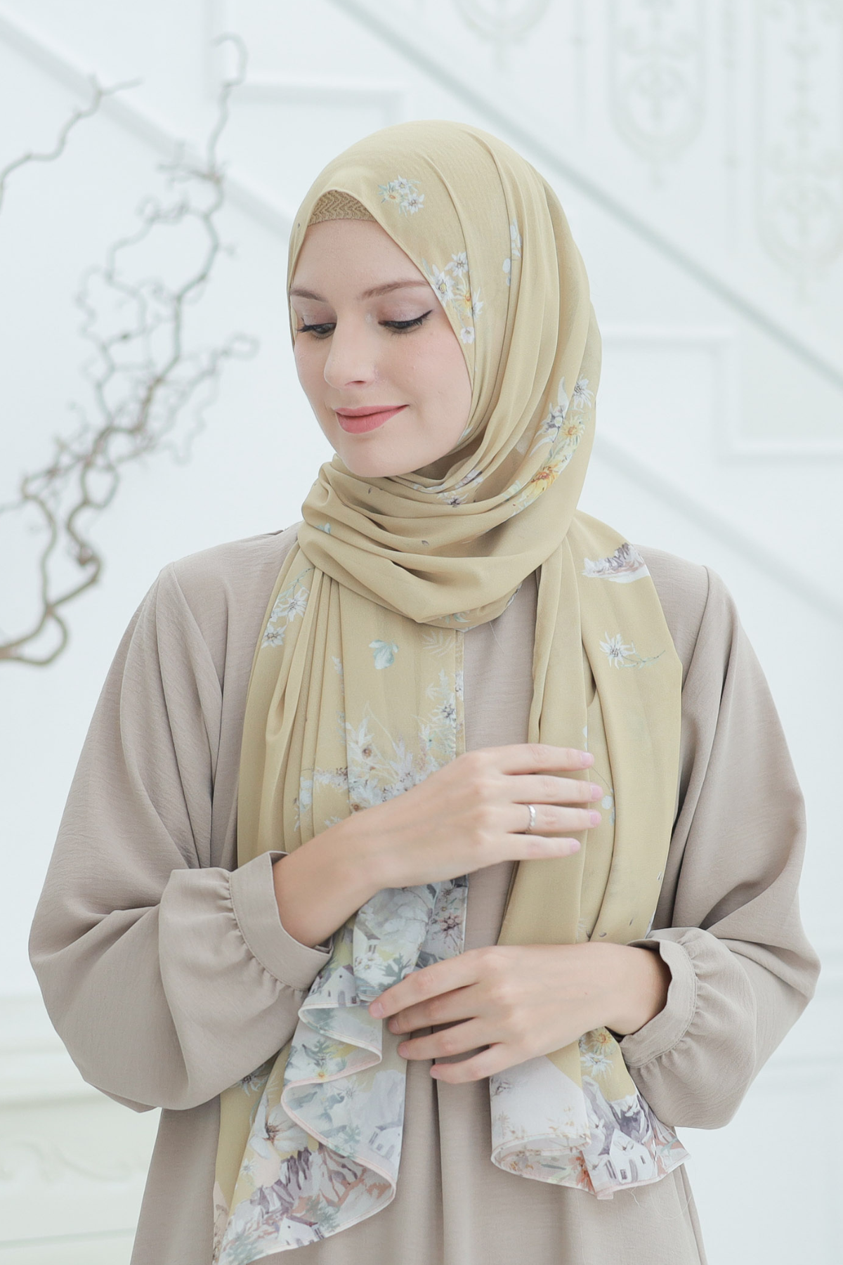 Edelweiss - Pashmina Premium Cerutti - Lawu Lemon - PM11.92