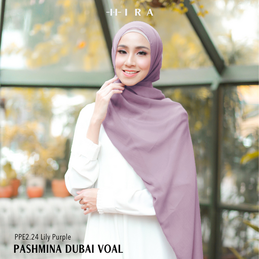 Dubai Voal Pashmina  - PPE2.24 Lily Purple