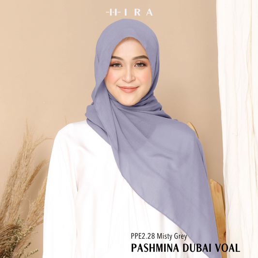 Dubai Voal Pashmina  - PPE2.28 Misty Grey