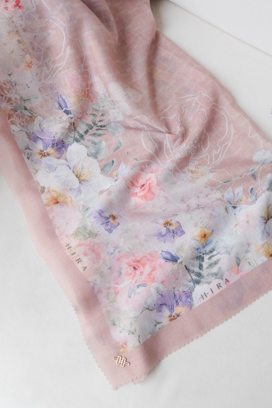 [ BUY 3 GET 1 FREE HIJAB ] Purity - Scarf Square Premium Icy Voal | Peach - PSV9.11