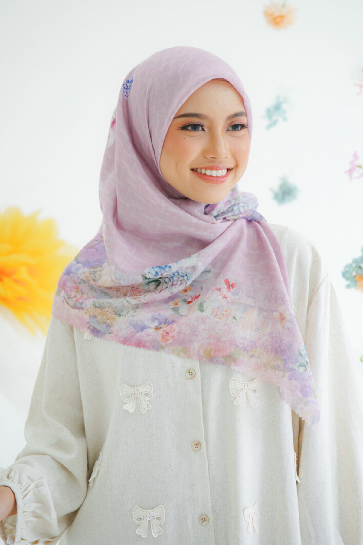 [ BUY 3 GET 1 FREE HIJAB ] Purity - Scarf Square Premium Icy Voal | Pink - PSV9.12