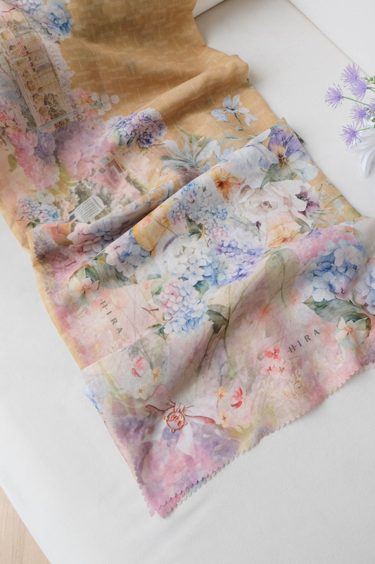 [ BUY 3 GET 1 FREE HIJAB ] Purity - Scarf Square Premium Icy Voal | Sandy Yellow - PSV9.13