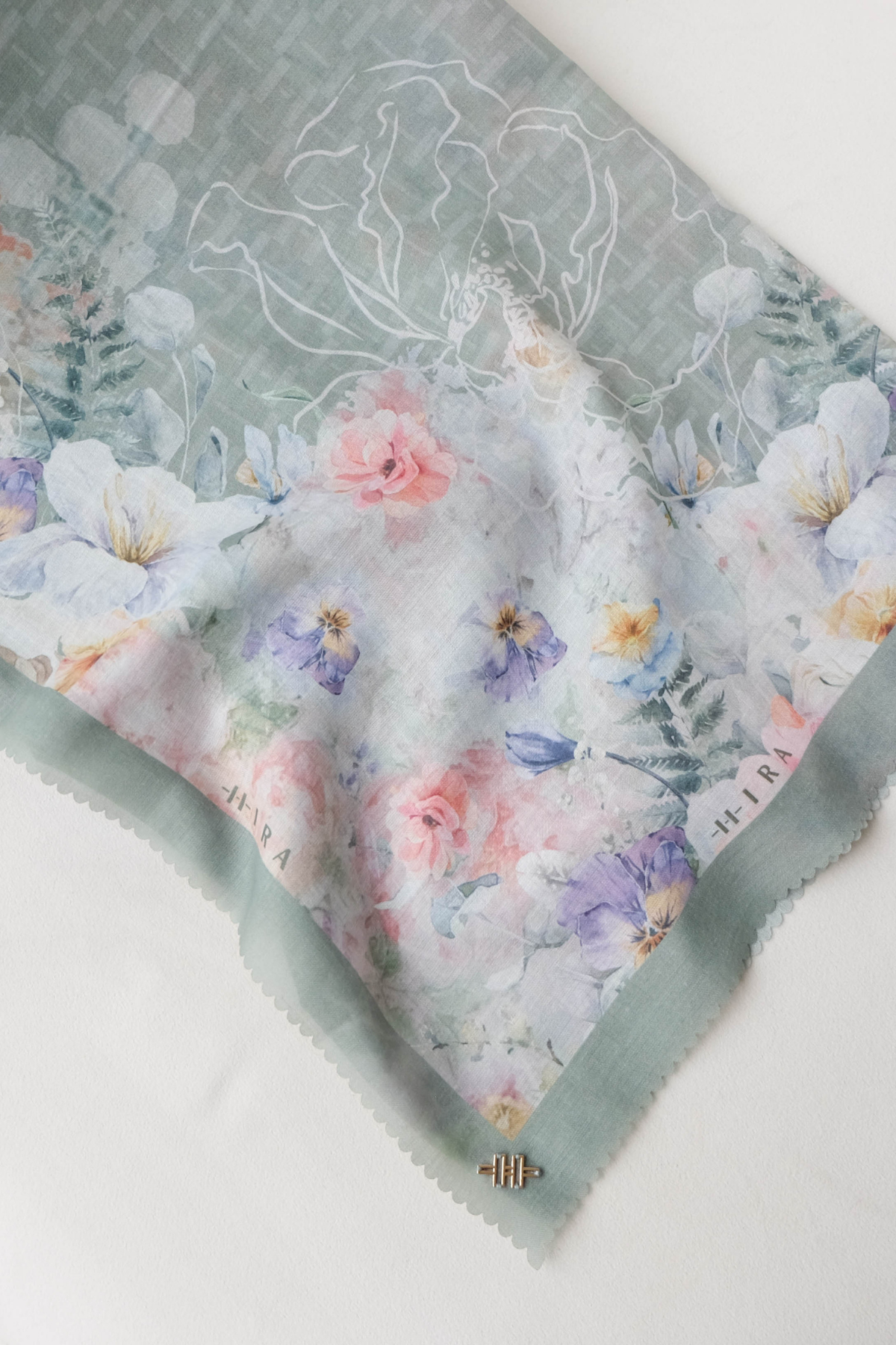 [ BUY 3 GET 1 FREE HIJAB ] Purity - Scarf Square Premium Icy Voal | PSV9.4 - Greeny