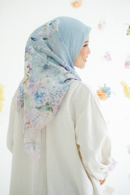 [ BUY 3 GET 1 FREE HIJAB ] Purity - Scarf Square Premium Icy Voal | PSV9.5 - Grey