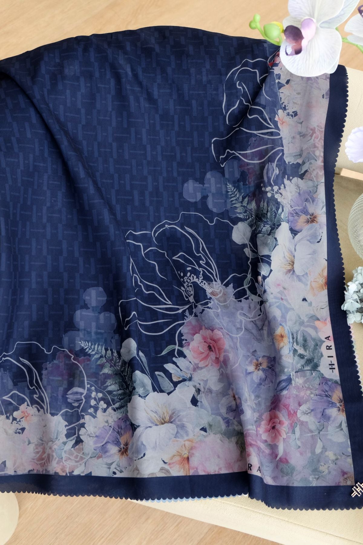 [ BUY 3 GET 1 FREE HIJAB ] Purity - Scarf Square Premium Polycotton | Navy - PU09.10