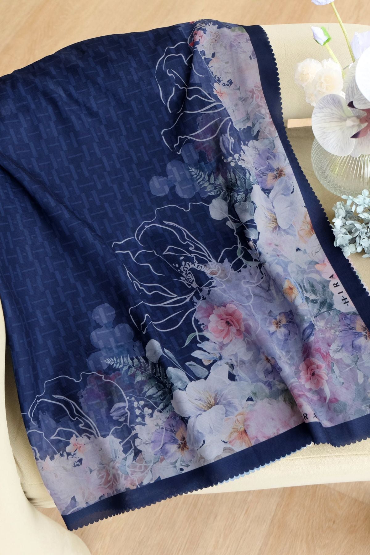 [ BUY 3 GET 1 FREE HIJAB ] Purity - Scarf Square Premium Polycotton | Navy - PU09.10
