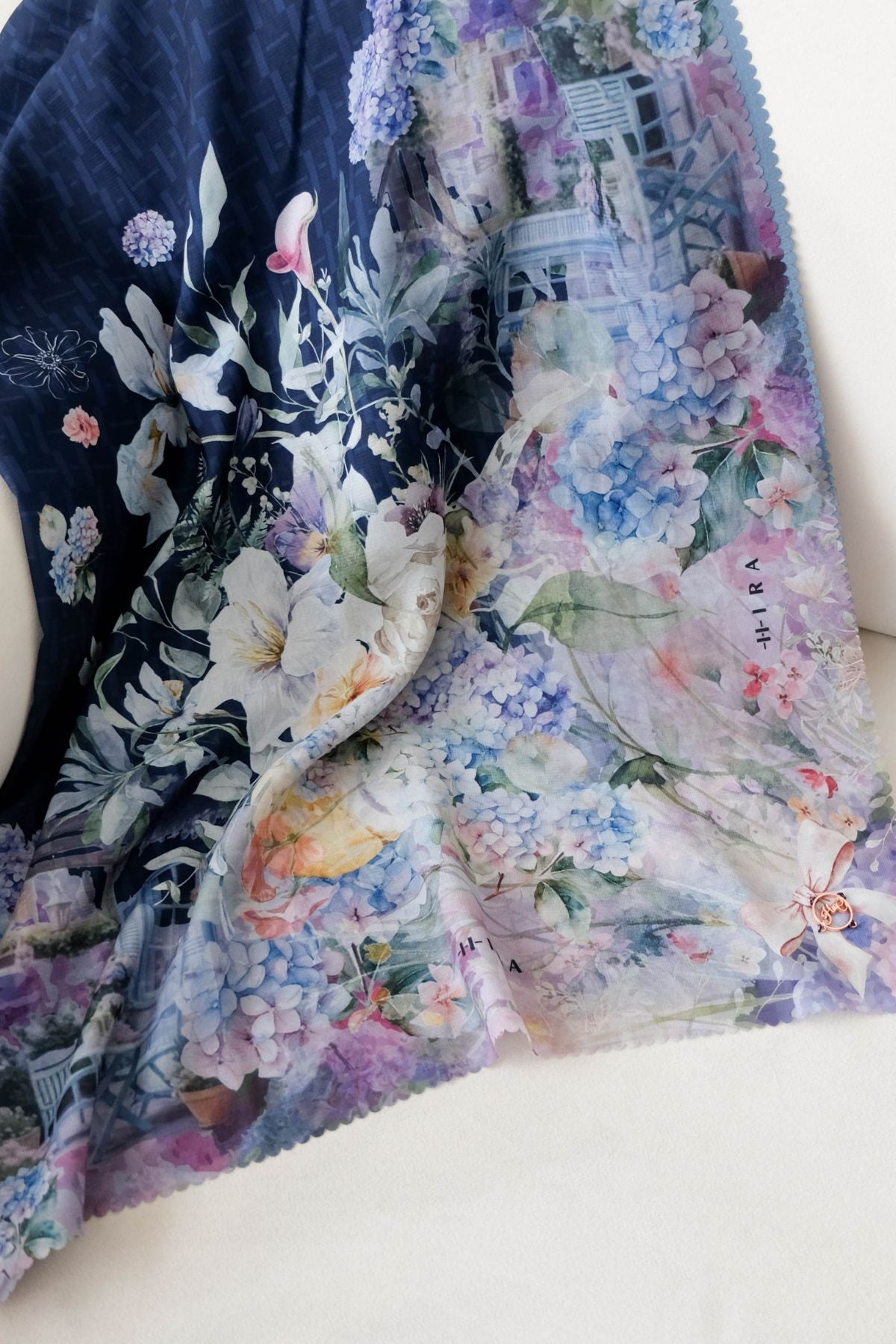 [ BUY 3 GET 1 FREE HIJAB ] Purity - Scarf Square Premium Polycotton | Navy - PU09.10