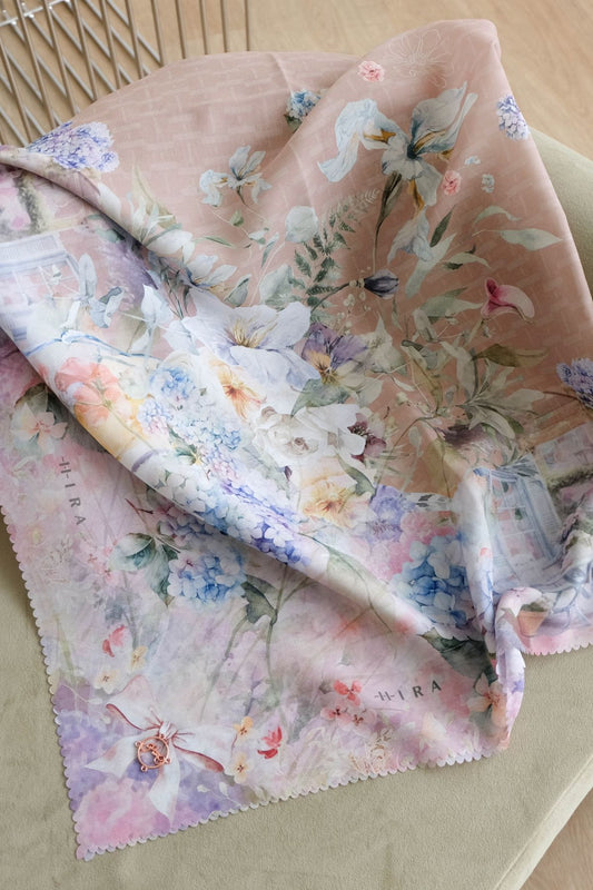 [ BUY 3 GET 1 FREE HIJAB ] Purity - Scarf Square Premium Polycotton | Peach - PU09.11