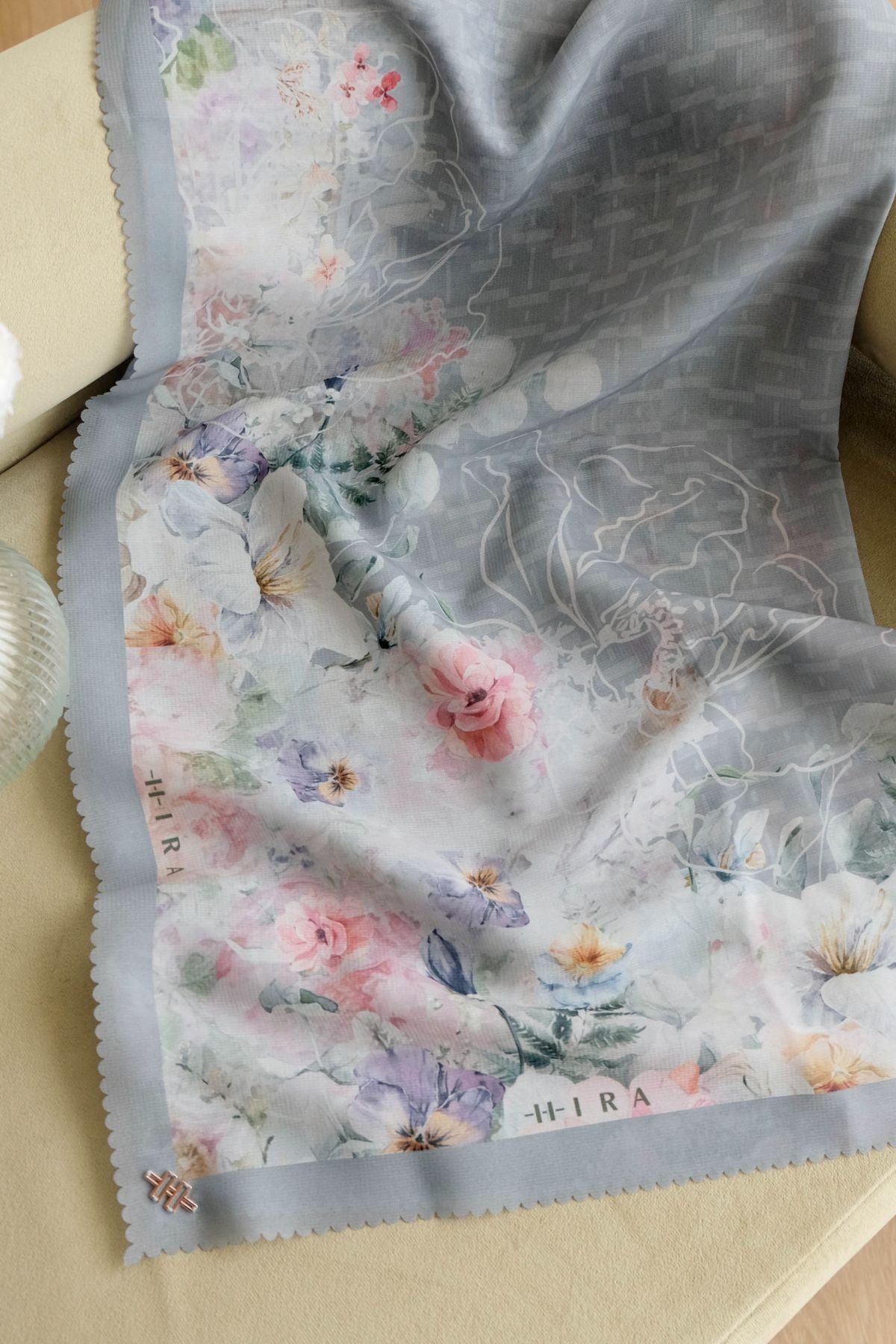 [ BUY 3 GET 1 FREE HIJAB ] Purity - Scarf Square Premium Polycotton | Silver - PU09.14