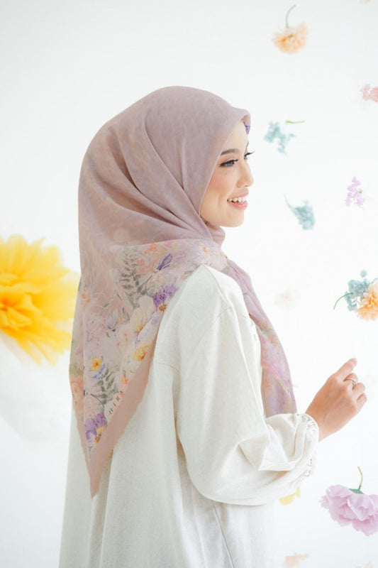 [ BUY 3 GET 1 FREE HIJAB ] Purity - Scarf Square Premium Polycotton | Mocca - PU09.9