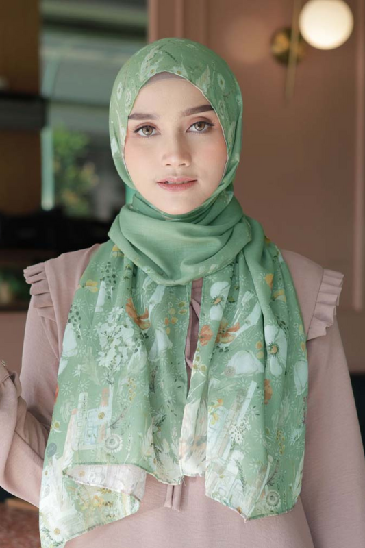 Pashmina Zinnia - PZA1.13 Soft Olive