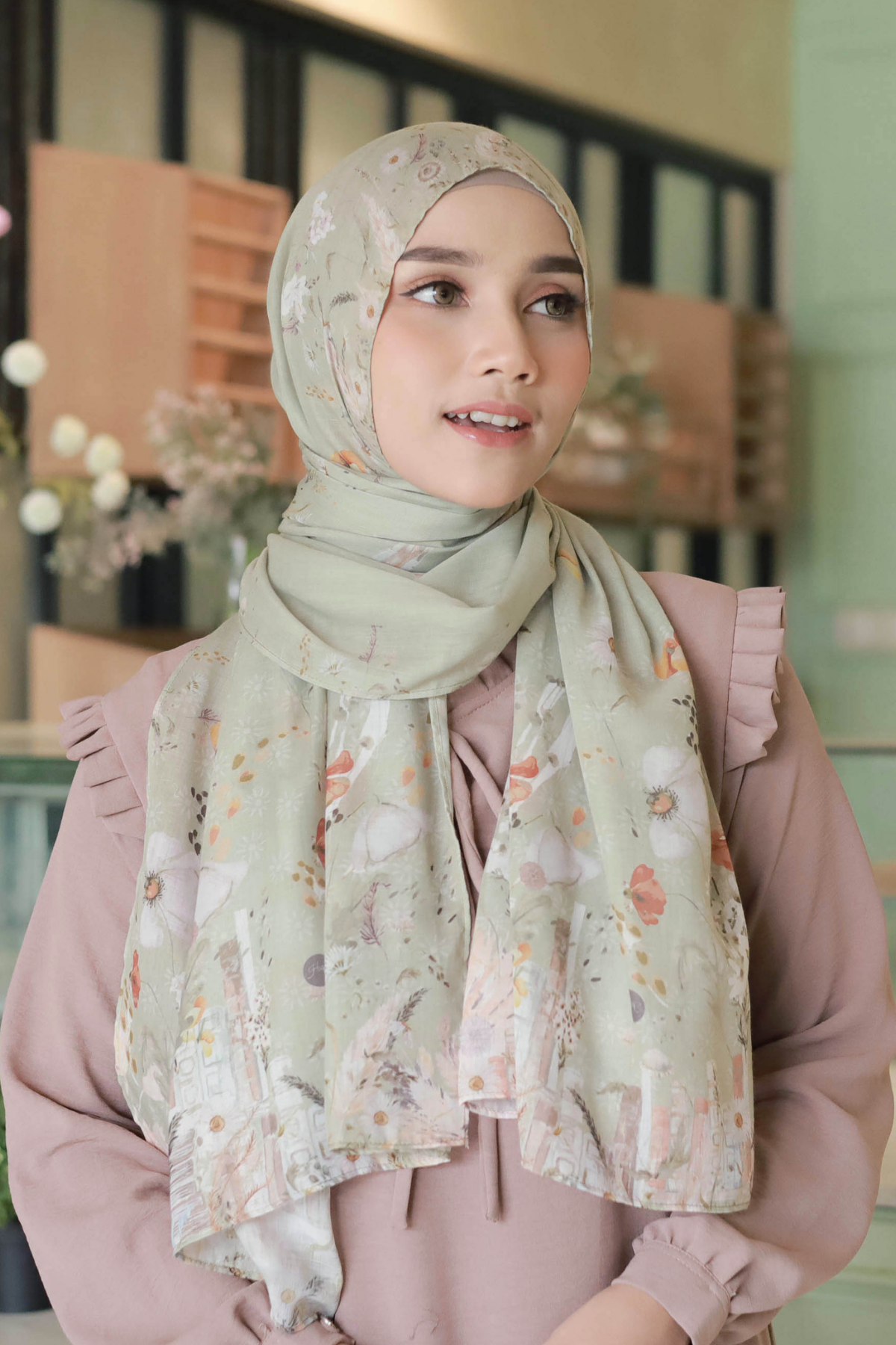 Pashmina Zinnia - PZA1.5 Fine Green