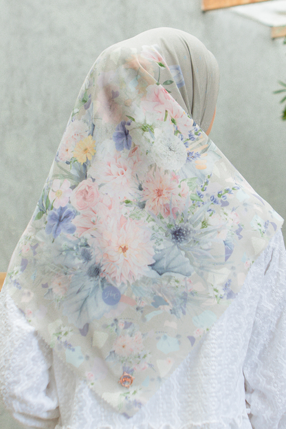 Dahlia - Scarf Square British Voal | Pepper Beige - LIA7.3