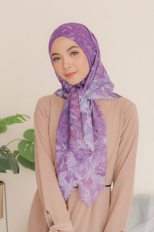 [ BUY 3 GET 1 FREE HIJAB ] Emily - Scarf Square Premium Polycotton | Mauve - EM28.6
