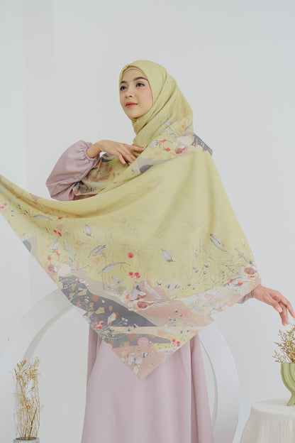 [ BUY 3 GET 1 FREE HIJAB ] Coconut Scarf - SG93.11 Pineapple