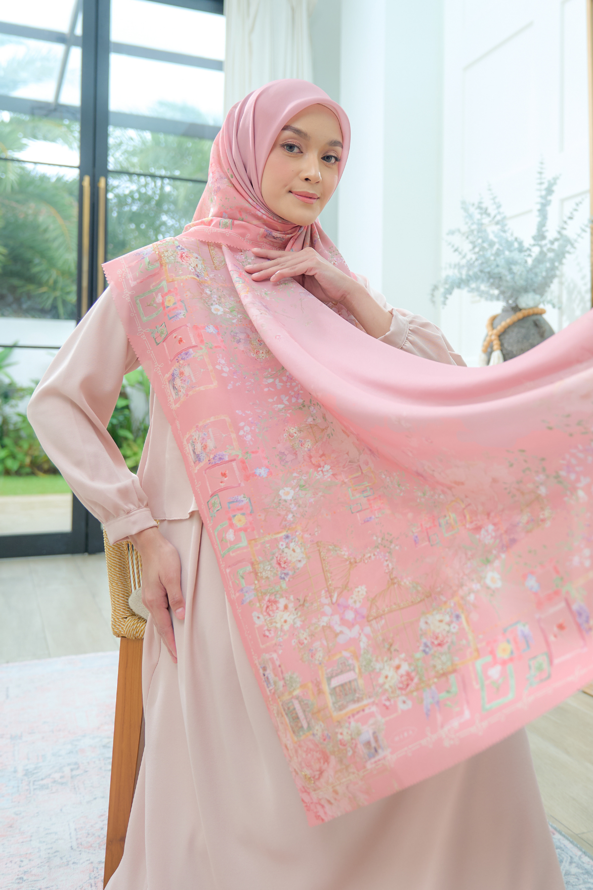 Nuri Scarf - NU33.4 NY33.4 NH33.4 Pink Hazel
