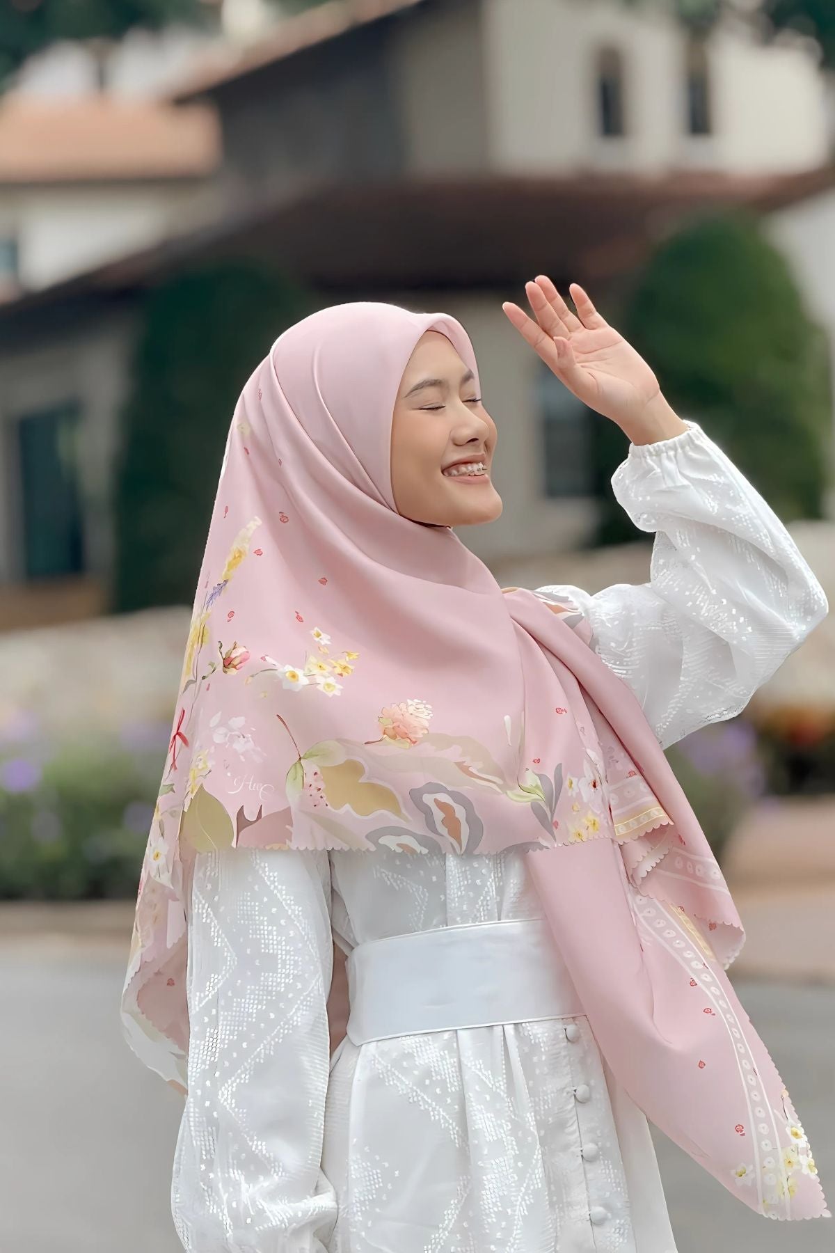 Daffodil - Scarf Square Premium Polycotton XL - Pink - JD14.10