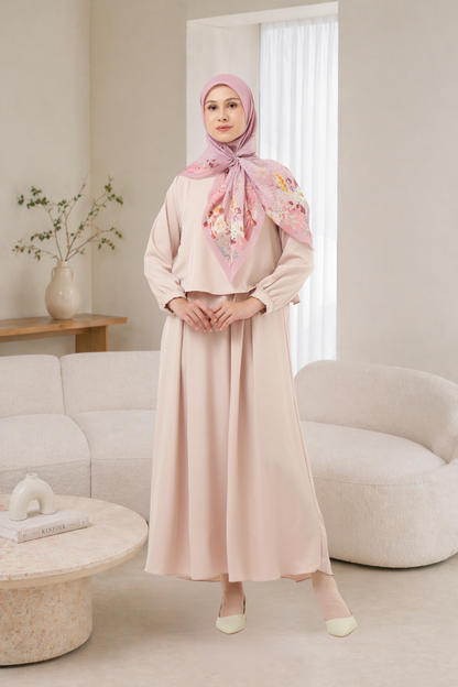 Leaf Rahma Scarf - AM31.5 AC31.5 HJ31.5 Pink