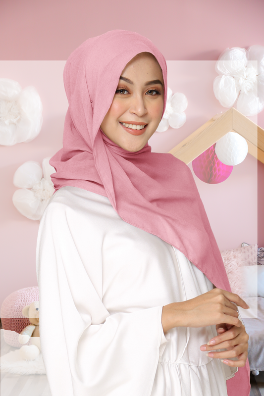 Dubai Voal Pashmina  - PPE2.60 Pink