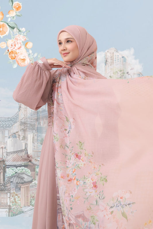 [ BUY 3 GET 1 FREE HIJAB ] Tangerine Scarf - ST16.8 TV16.8 TJ16.8 Pinky Oat