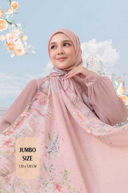 [ BUY 3 GET 1 FREE HIJAB ] Tangerine Scarf Jumbo - TJ16.8 Pinky Oat