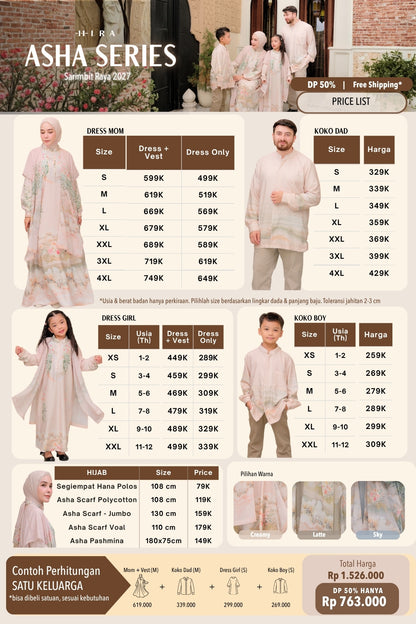 ASHA Family Set — Sky | HIRA Raya 2027