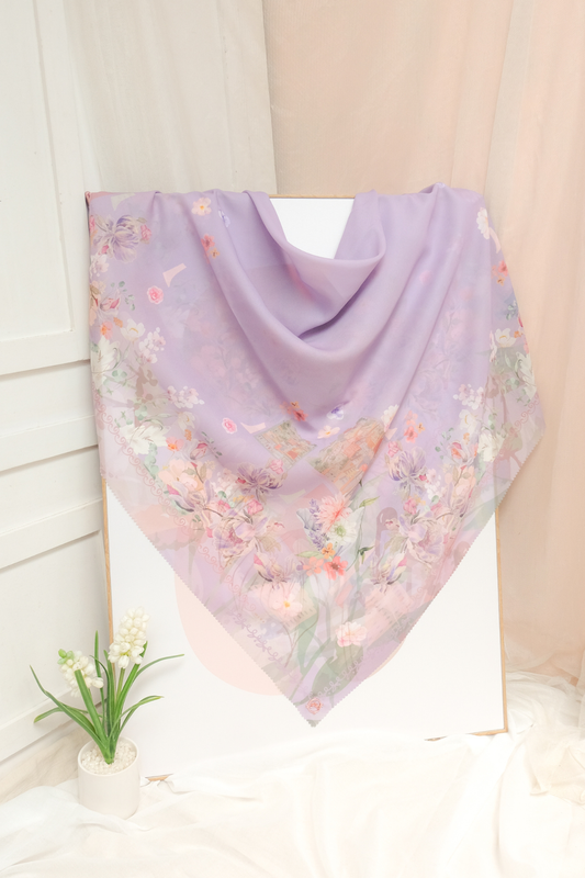 Leaf Kafa Scarf - KF30.8 VK30.8 JF30.8 Purple