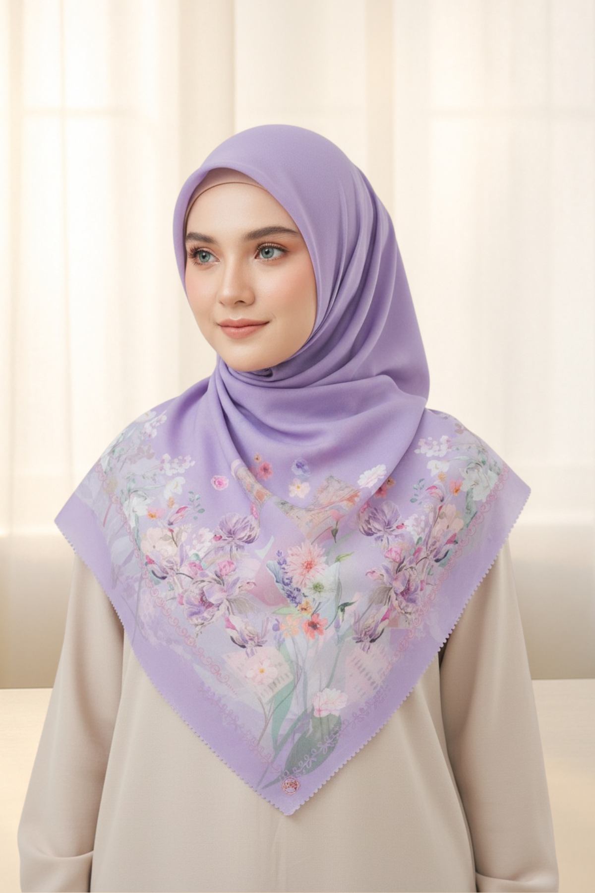 Leaf Kafa Scarf - KF30.8 VK30.8 JF30.8 Purple