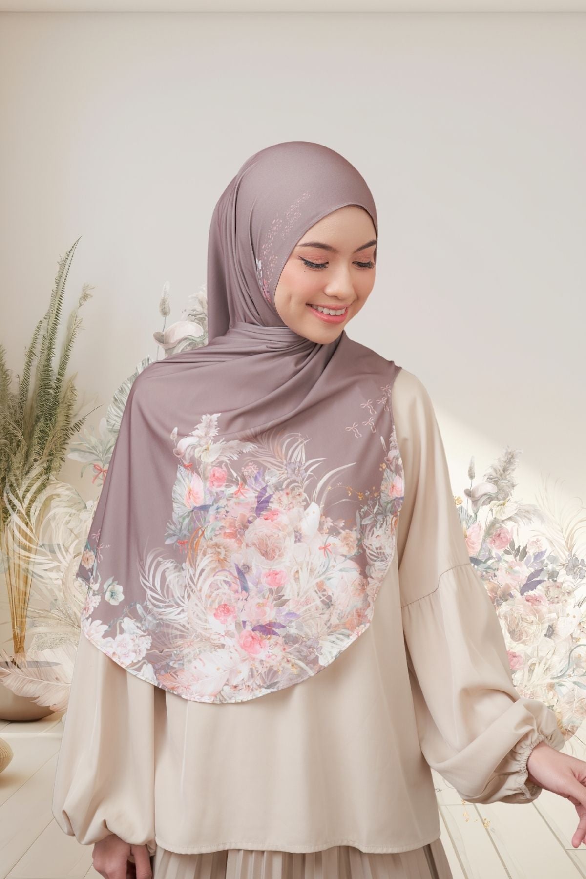 [ BUY 3 GET 1 FREE HIJAB ] Runa Emily - RE46.3 Cocoa