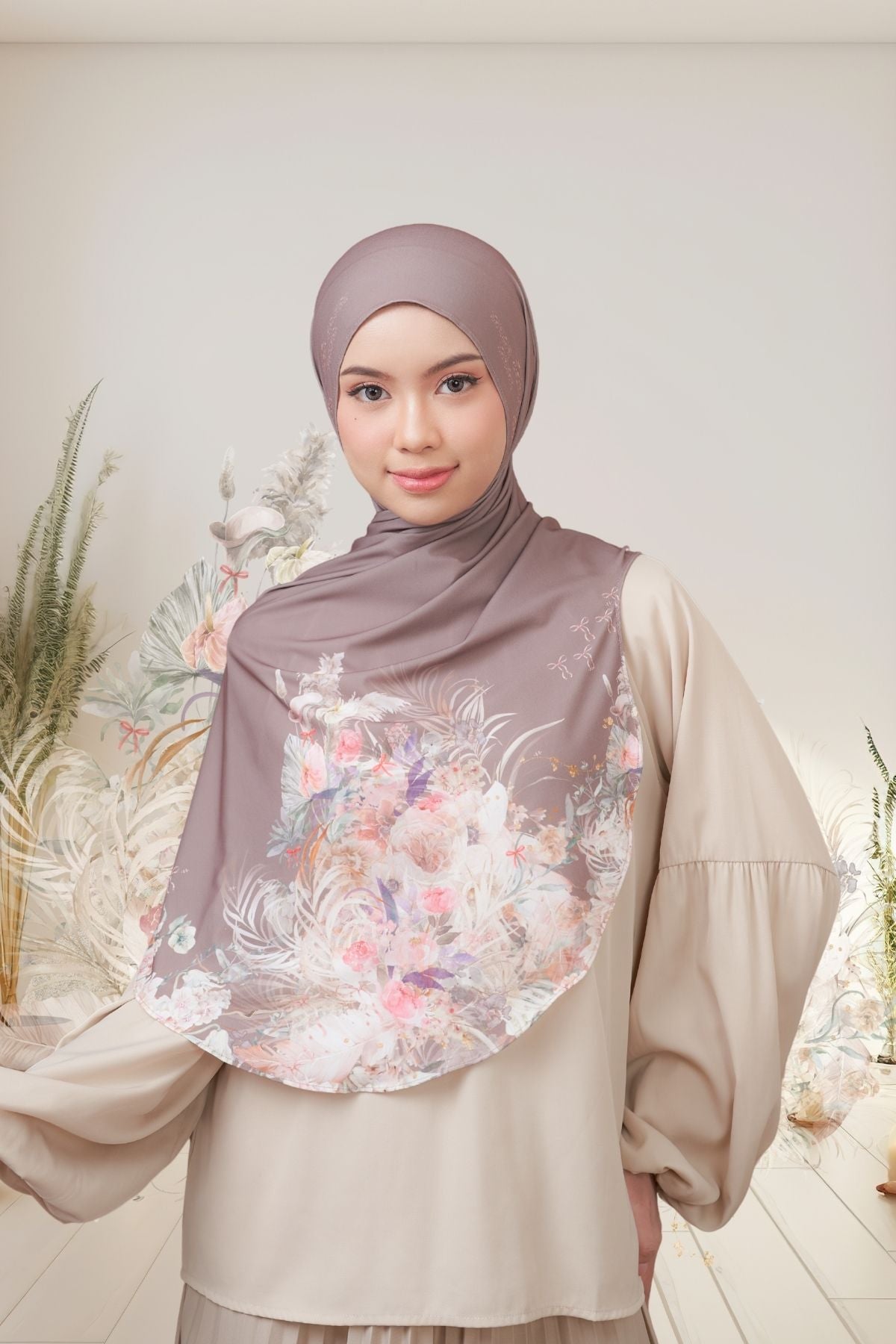 [ BUY 3 GET 1 FREE HIJAB ] Runa Emily - RE46.3 Cocoa