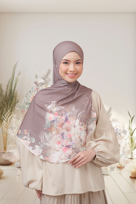 [ BUY 3 GET 1 FREE HIJAB ] Runa Emily - RE46.3 Cocoa