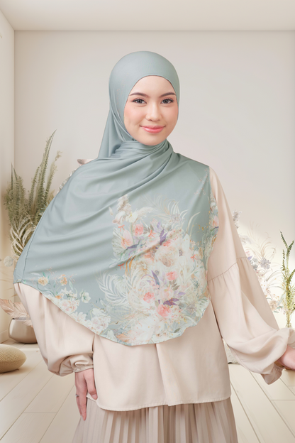 [ BUY 3 GET 1 FREE HIJAB ] Runa Emily - RE46.8 Sage