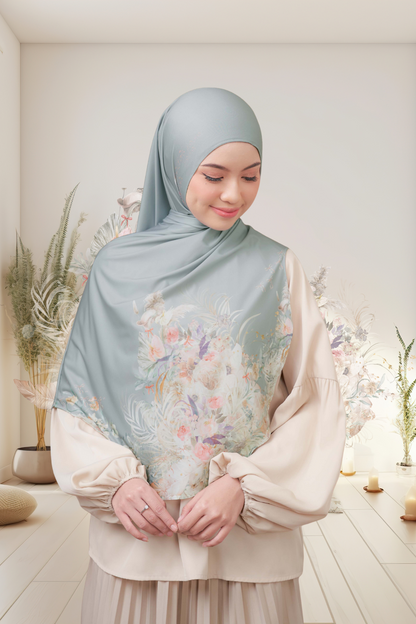 [ BUY 3 GET 1 FREE HIJAB ] Runa Emily - RE46.8 Sage