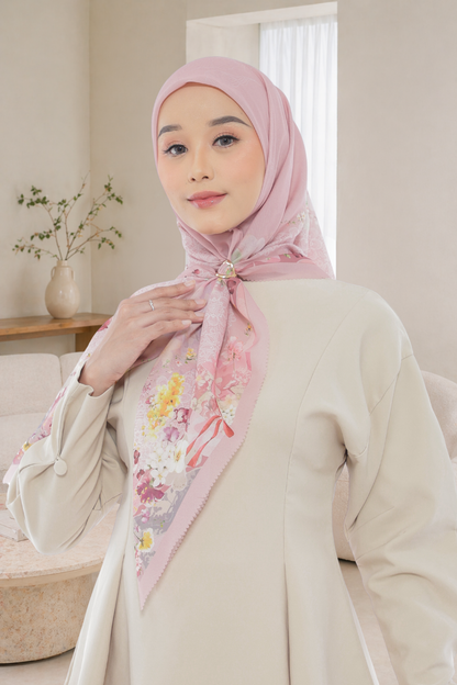 Leaf Rahma Scarf - AM31.6 AC31.6 HJ31.6 Rose